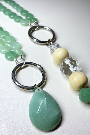 COLAR DE MESA QUARTZO VERDE