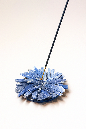 PORTA INCENSO QUARTZO AZUL