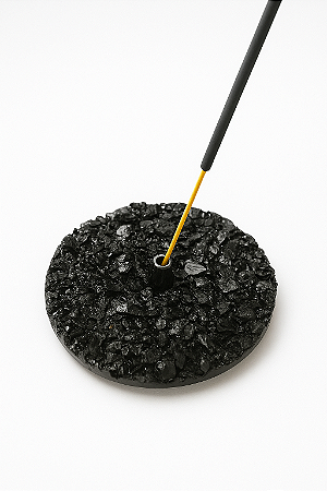 PORTA INCENSO TURMALINA NEGRA