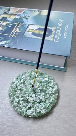 PORTA INCENSO QUARTZO VERDE