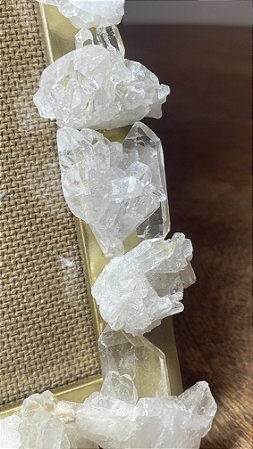 PORTA RETRATO COM QUARTZOS CRISTAIS