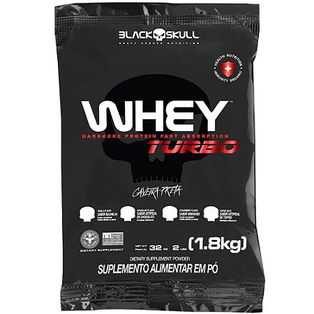 Whey Turbo Refil (1,8kg) Black Skull  (Caramelo)