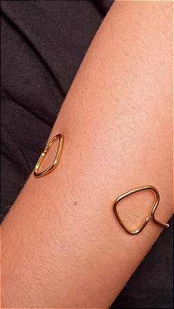 Bracelete Dourado Loop Inox