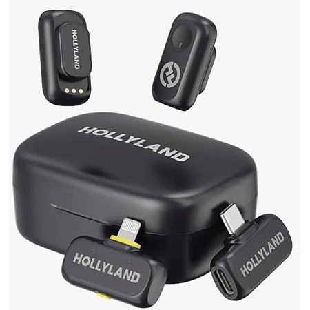 MICROFONE HOLLYLAND LAPELA WIRELESS LARK A1 USB-C/LIGHTNING