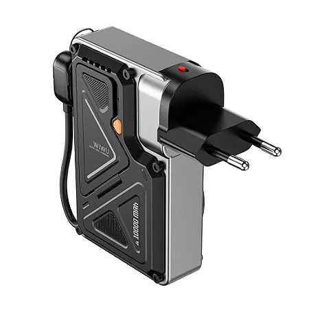 CARREGADOR PORTÁTIL MAGNÉTICO KNIGHT POWER BANK - 10000mAh - PRETO