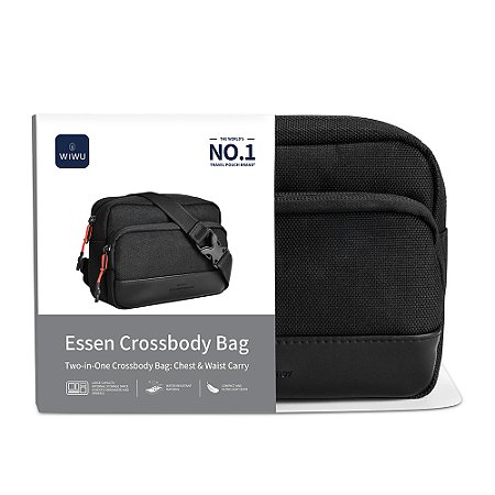 Pochete de corpo cruzado resistente à água da série Wiwu Essen em tecido de poliéster 1200D.