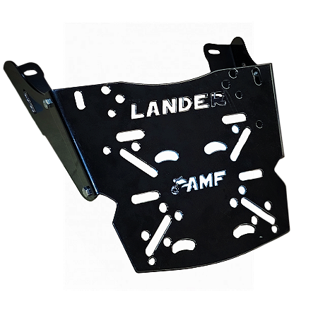 Bagageiro De Chapa Xtz Lander Reforçado (2019- 2024) Moto Baú Preto