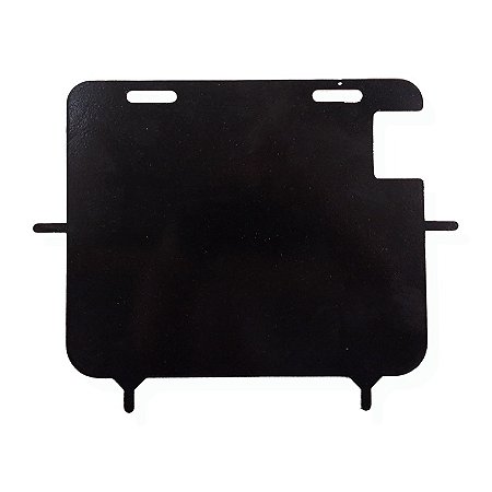 Suporte Placa Mercosul Moto Universal Aço Preto (Com aba)
