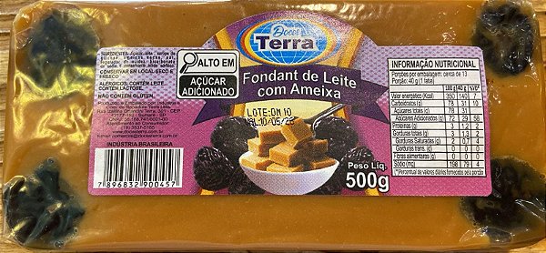 Barra de Fondant de Leite com Ameixa