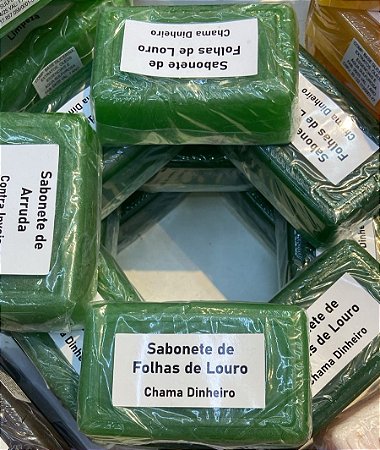 Sabonete Sulfuroso Folhas de Louro - "Chama Dinheiro"