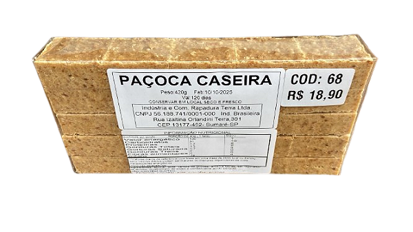 Paçoca Caseira - 25 barras