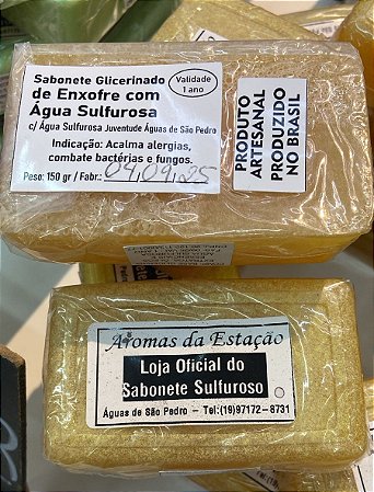 Sabonete Glicerinado de Enxofre com Agua Sulfurosa