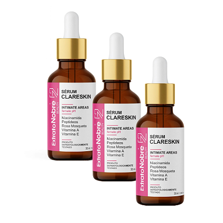 KIT 3 SERUNS CLAREADORES - CLARESKIN - PH FEMININO
