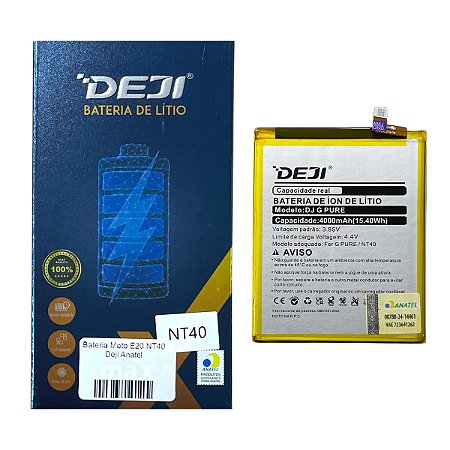 Bateria Moto E20 NT40 Deji Anatel