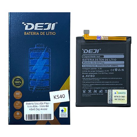 Bateria Moto E6 Play - Moto E6s - Moto E6i KS40 Deji Anatel