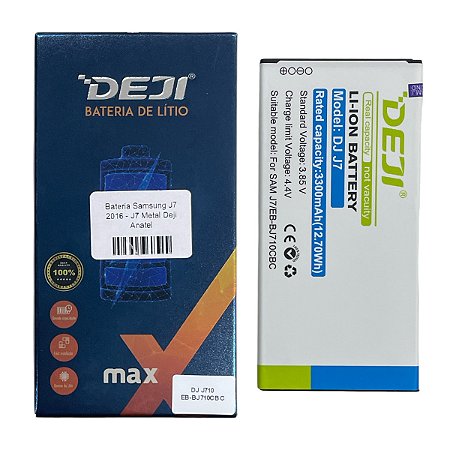Bateria Samsung J7 2016 - J7 Metal Deji Anatel