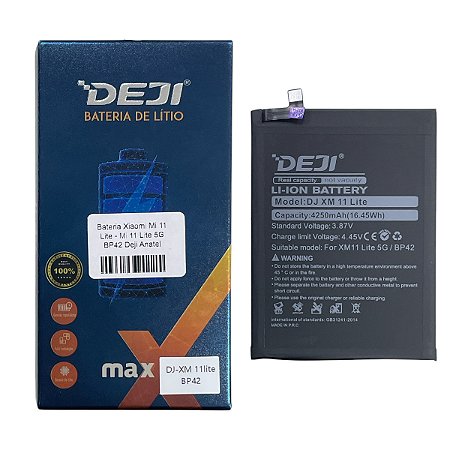Bateria Xiaomi Mi 11 Lite - Mi 11 Lite 5G BP42 Deji Anatel