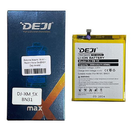 Bateria Xiaomi Mi A1 - Redmi Note 5A BN31 Deji Anatel
