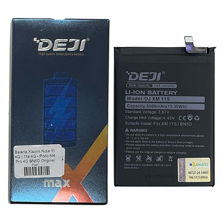 Bateria Xiaomi Note 11 4G - 11s 4G - Poco M4 Pro 4G BN5D Deji Anatel