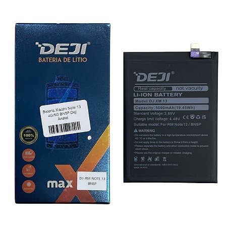 Bateria Xiaomi Note 13 4G/5G BN5P Deji Anatel