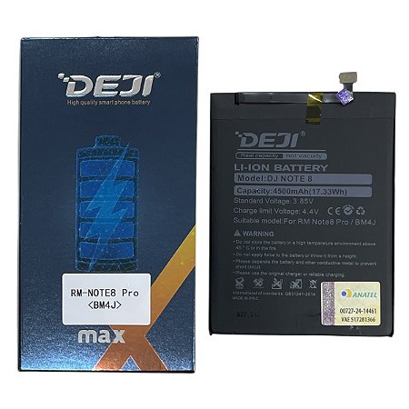 Bateria Xiaomi Note 8 Pro BM4J Deji Anatel