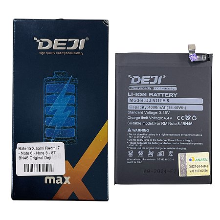 Bateria Xiaomi Redmi 7 - Note 6 - Note 8 - 8T BN46 Deji