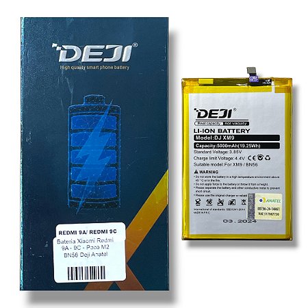 Bateria Xiaomi Redmi 9A - 9C - Poco M2 BN56 Deji Anatel