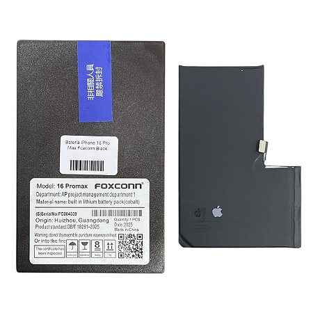 Bateria Apple iPhone 16 Pro Max Foxconn Black