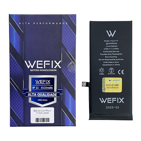 Bateria Apple iPhone 11 Wefix Anatel