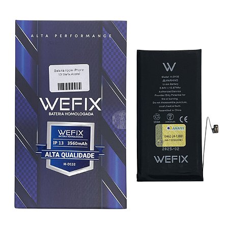 Bateria Apple iPhone 13 Wefix Anatel