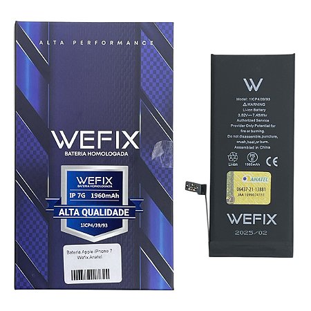 Bateria Apple iPhone 7 Wefix Anatel