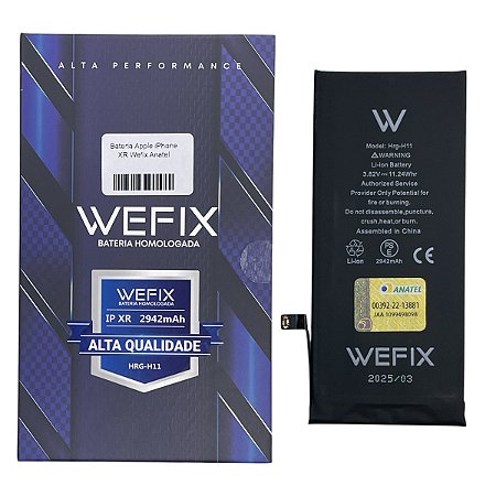 Bateria Apple iPhone XR Wefix Anatel