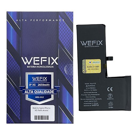 Bateria Apple iPhone XS Max Wefix Anatel