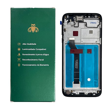 Frontal Tela Motorola Moto G7 Power Preto IPS LCD WeKeep C- Aro