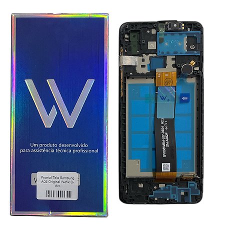 Frontal Tela Samsung A02 IPS LCD Wefix C- Aro