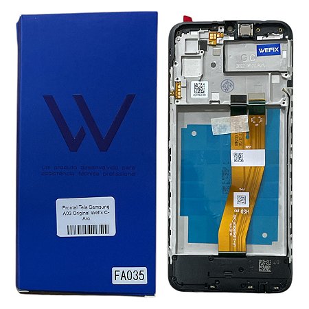 Frontal Tela Samsung A03 PLS TFT LCD Wefix C- Aro