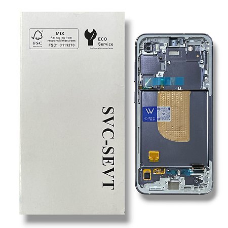 Frontal Tela Samsung S23 FE Amoled Nacional Wefix C-Aro Preto