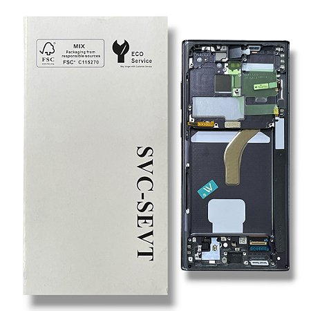 Frontal Tela Samsung S23 Ultra Nacional Wefix C-Aro Preto