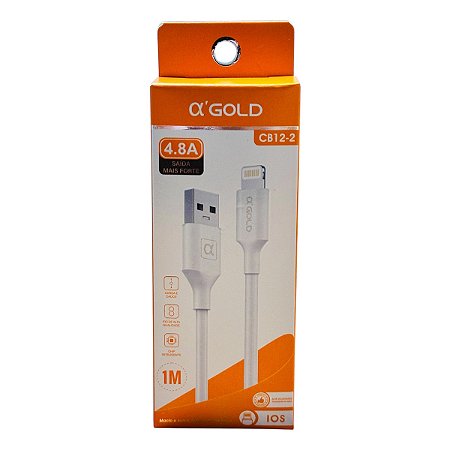 Cabo USB para Lightning A'Gold 4.8A 1M CB12-2