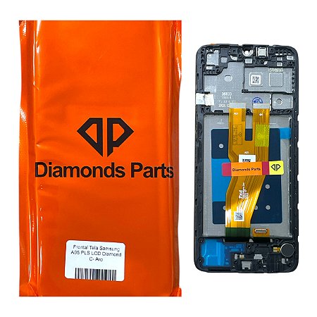 Frontal Tela Samsung A05 PLS LCD Diamond C- Aro