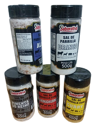 Sal de Parrilha Branco e Condimentado Saborativo 500g