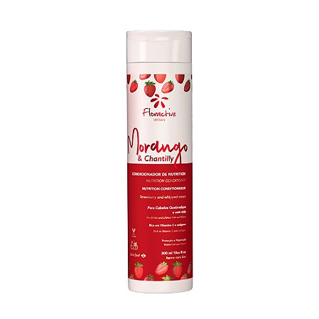 [AH] - CONDICIONADOR MORANGO E CHANTILLY PARA CABELOS QUEBRADIÇOS E SEM VIDA 300ml