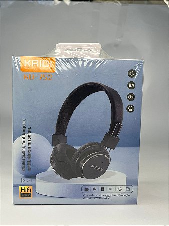 Headphone KD-752 Bluetooth Som Estéreo