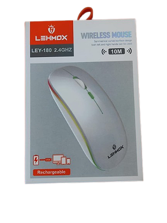 Mouse Lehmox LEY-180 - Wireless e Recarregável
