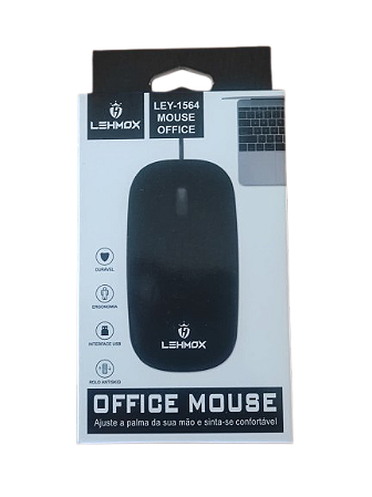 Mouse com Fio Lehmox LEY-1564 - Ergonomia e Conforto para o Seu Dia a Dia