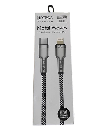 Cabo Hrebos Metal Waves Type-C para Lightning - 27W