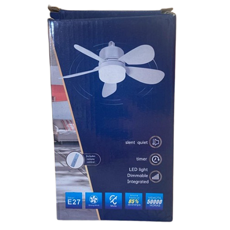 Ventilador Silencioso com Luz LED - Fácil Instalação