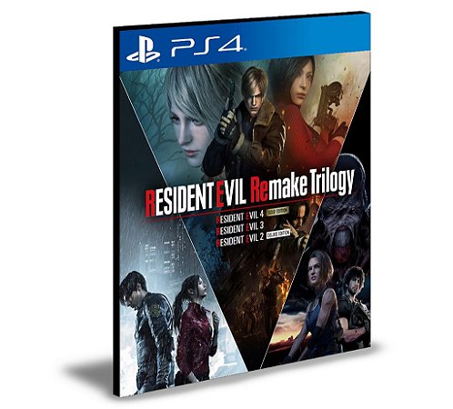 Resident Evil Remake Trilogy Ps4 e Ps5 Mídia Digital