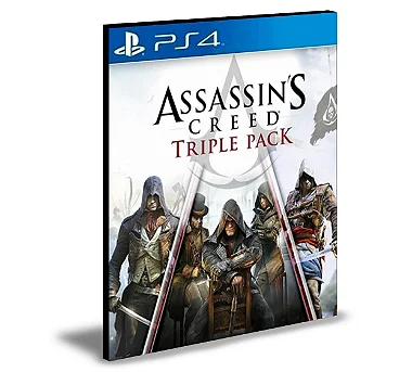 Assassin's Creed Triple Pack Black Flag, Unity, Syndicate Ps4 Psn  Mídia Digital