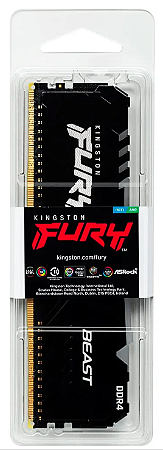 Memória Desktop Kingston Fury Beast RGB 16GB 3200MHz DDR4 CL16 - KF432C16BBA/16